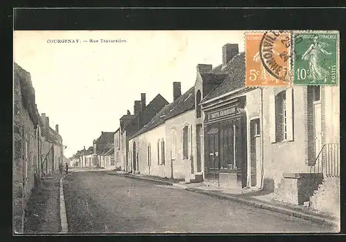 AK Courgenay, Rue Traversiére