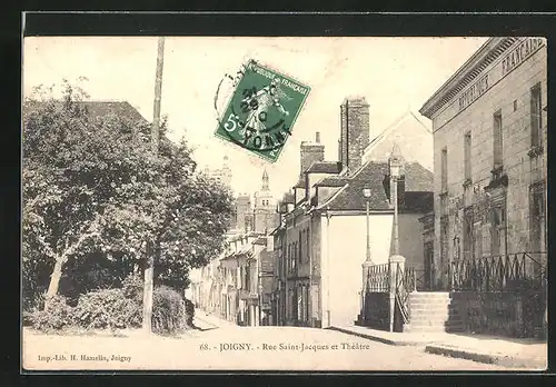 AK Joigny, Rue Saint-Jacques et Theatre