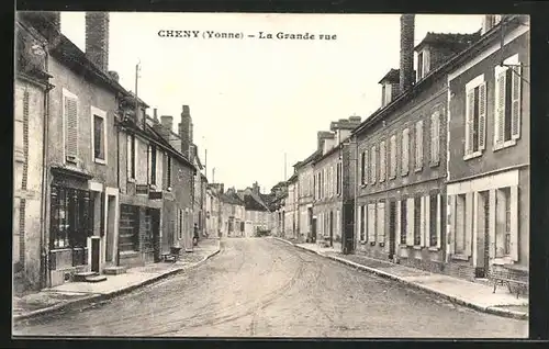 AK Cheny, La Grande Rue, an den Wohnhäusern