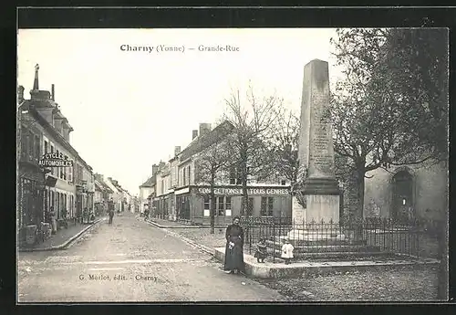 AK Charny, Ehrenmal, Grande Rue