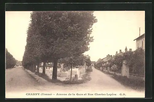 AK Charny, Avenue de la Gare et Rue Charles Lepere