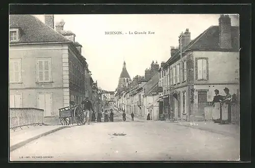 AK Brienon-sur-Armancon, La Grande Rue, L`Eglise