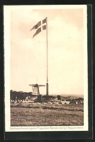 AK Sonderborg i. Baggrunden, Soldaterforeningens Flagmast