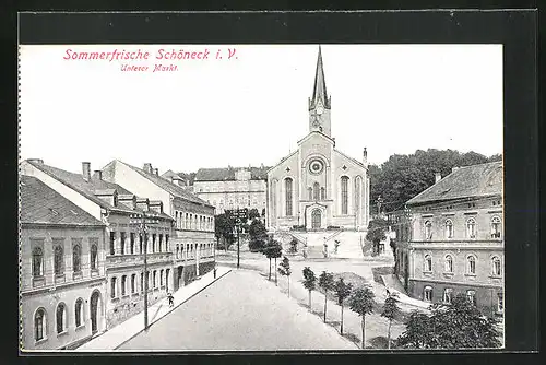 AK Schöneck i. V., Kirche am unteren Markt