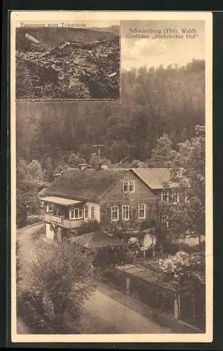 AK Schwarzburg / Thüringen, Gasthaus Sächsischer Hof