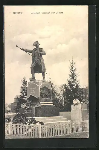 AK Torgau, Denkmal Friedrich der Grosse