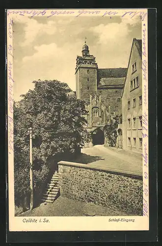 AK Colditz i. Sa., Schloss-Eingang