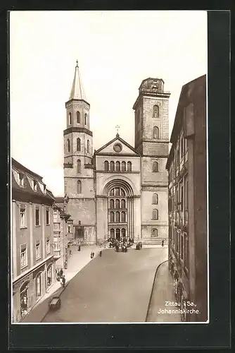 AK Zittau i. Sa., Blick auf die Johanniskirche