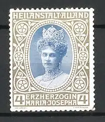 Reklamemarke Maria Josepha, Erzherzogin von Österreich im Portrait