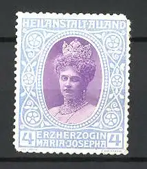 Reklamemarke Maria Josepha, Erzherzogin von Österreich im Portrait