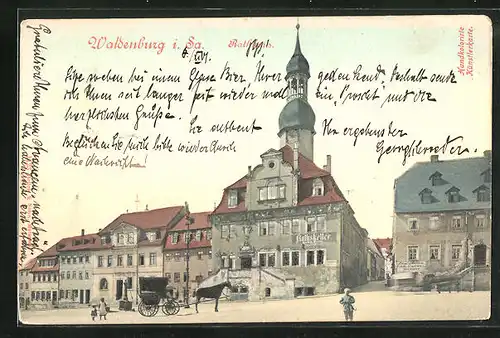 AK Waldenburg / Sachsen, Rathskeller am Marktplatz