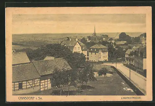 AK Cainsdorf / Sachsen, Lindenstrasse