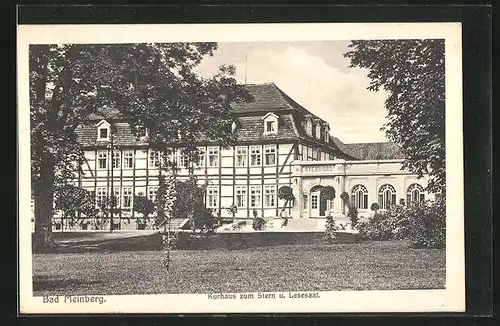 AK Bad Meinberg, Hotel Kurhaus Zum Stern mit Lesesaal