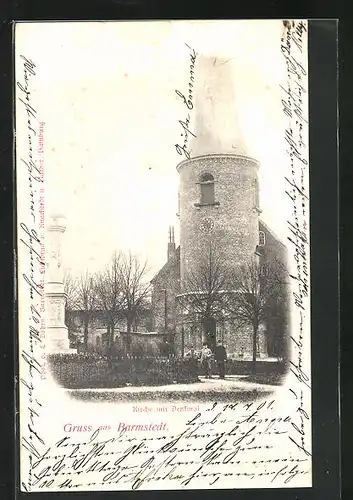 AK Barmstedt, Kirche mit Denkmal