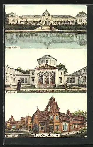 AK Bad Oeynhausen, Neues Kurhaus, Badehaus I. und II.