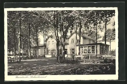 AK Neumünster, Parkrestaurant im Stadtpark mit Terrasse