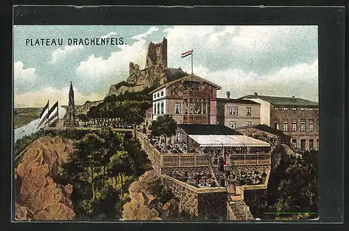 AK Königswinter a. Rh., Plateau Drachenfels