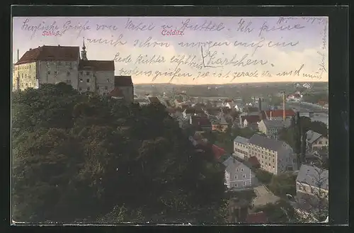 AK Colditz i. Sa., Totale mit Schloss