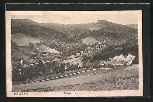 AK Berlebeck, Osrtansicht mit Johannaberg