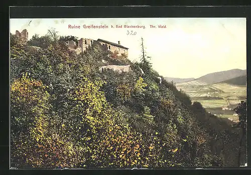 AK Bad Blankenburg / Thür., Ruine Greifenstein