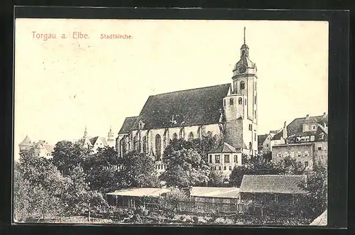 AK Torgau / Elbe, Stadtkirche