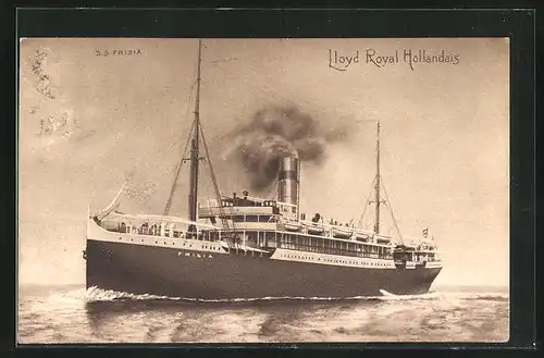 AK Passagierschiff S.S. Frisia, Dampfer der Lloyd Royal Hollandais Linie