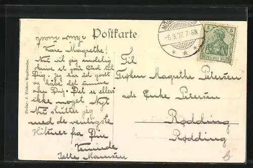 AK Mögeltönder, Blick durch den Torbogen am Eingang