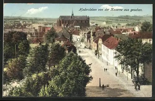 AK Hadersleben, Blick über die Promenade von der Kaserne aus