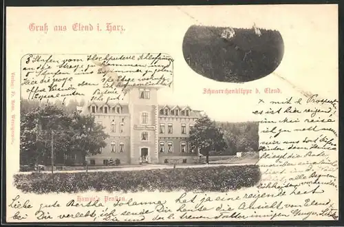AK Elend i. H., Hampes Pension, Blick auf die Schnarrchenklippe
