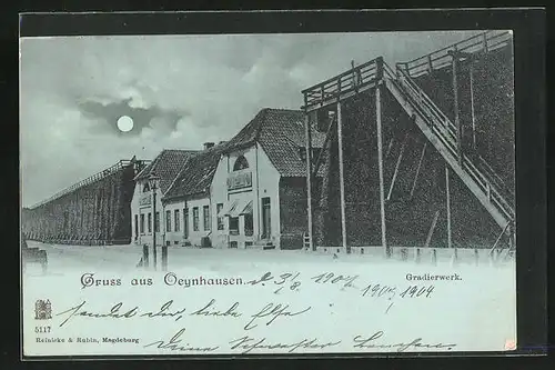 Mondschein-AK Oeynhausen, Partie am Gradierwerk