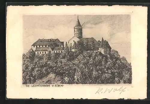 AK Leuchtenburg, Ansicht von Süden