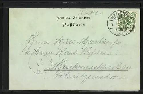 Mondschein-AK Gotha, Markt