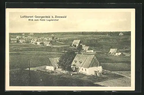 AK Georgenfeld b. Zinnwald, Totale mit Hotel Lugsteinhof