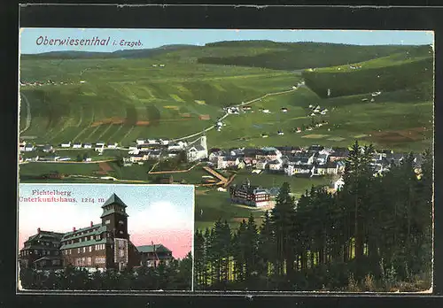 AK Oberwiesenthal i. Erzgeb., Fichtelberg-Unterkunftshaus, Gesamtansicht