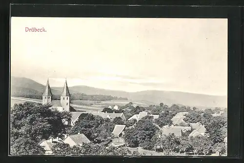 AK Drübeck, Ortsansicht mit Kirche