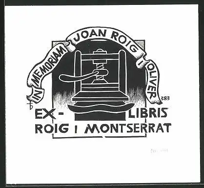 Exlibris Joan Roig Oliver, Standbohrer