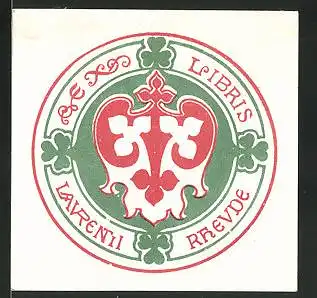 Exlibris Lavrentil Rhevde, Wappen mit Kleeblatt