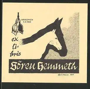 Exlibris Sören Hemmeth, Pferd