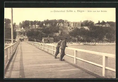 AK Sellin a. Rügen, Blick von der Brücke