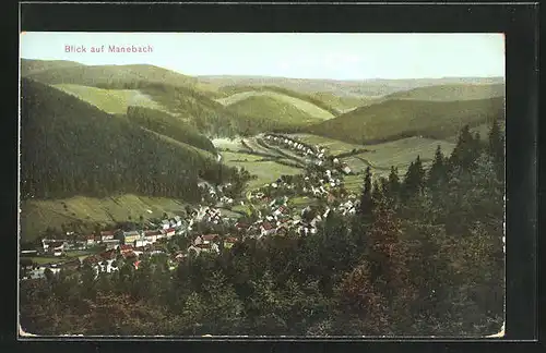 AK Manebach, Blick auf den Ort