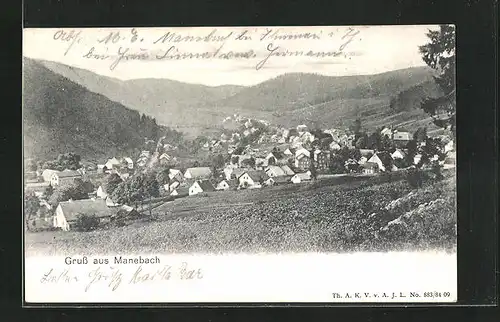 AK Manebach, Blick auf den Ort