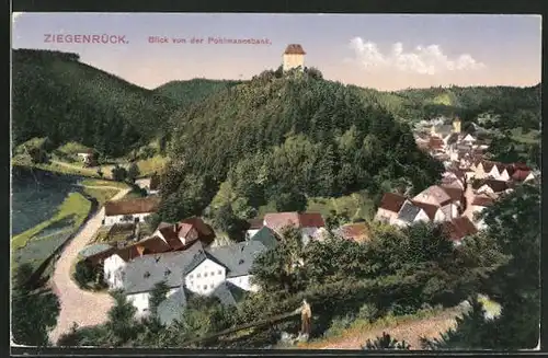 AK Ziegenrück, Blick von der Pohlmannsbank