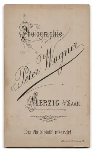 Fotografie P. Wagner, Merzig a / Saar, Portrait junge Dame mit zurückgebundenem Haar