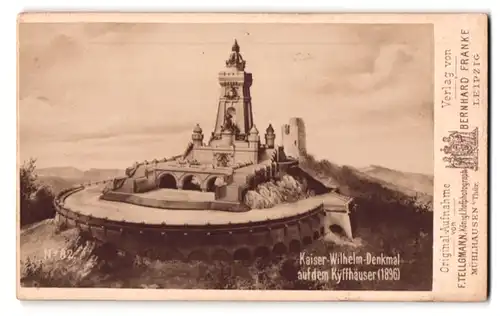 Fotografie F. Tellgmann, Mühlhausen, Ansicht Kyffhäuser, Kaiser-Wilhelm-Denkmal 1896