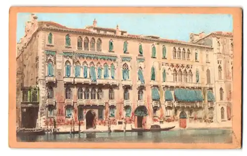 Fotografie Fotograf unbekannt, Ansicht Venedig, Palazzo am Canale Grande, koloriert