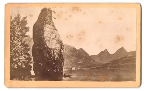 Fotografie Fotograf unbekannt, Ansicht Vierwaldstättersee, Schillerstein