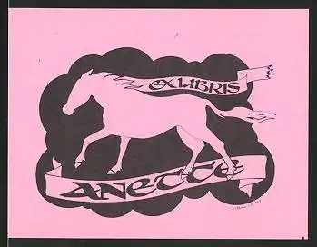 Exlibris Anette, Pferd