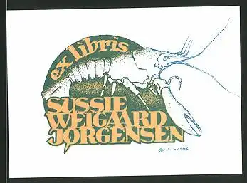 Exlibris Sussie Weigaard Jörgensen, Krebstier