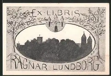 Exlibris Ragnar Lundborg, Burg