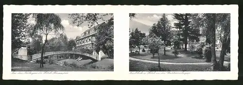 Klapp-AK Laasphe a. d. Lahn, Gartenanlagen des Hotels Fasanerie